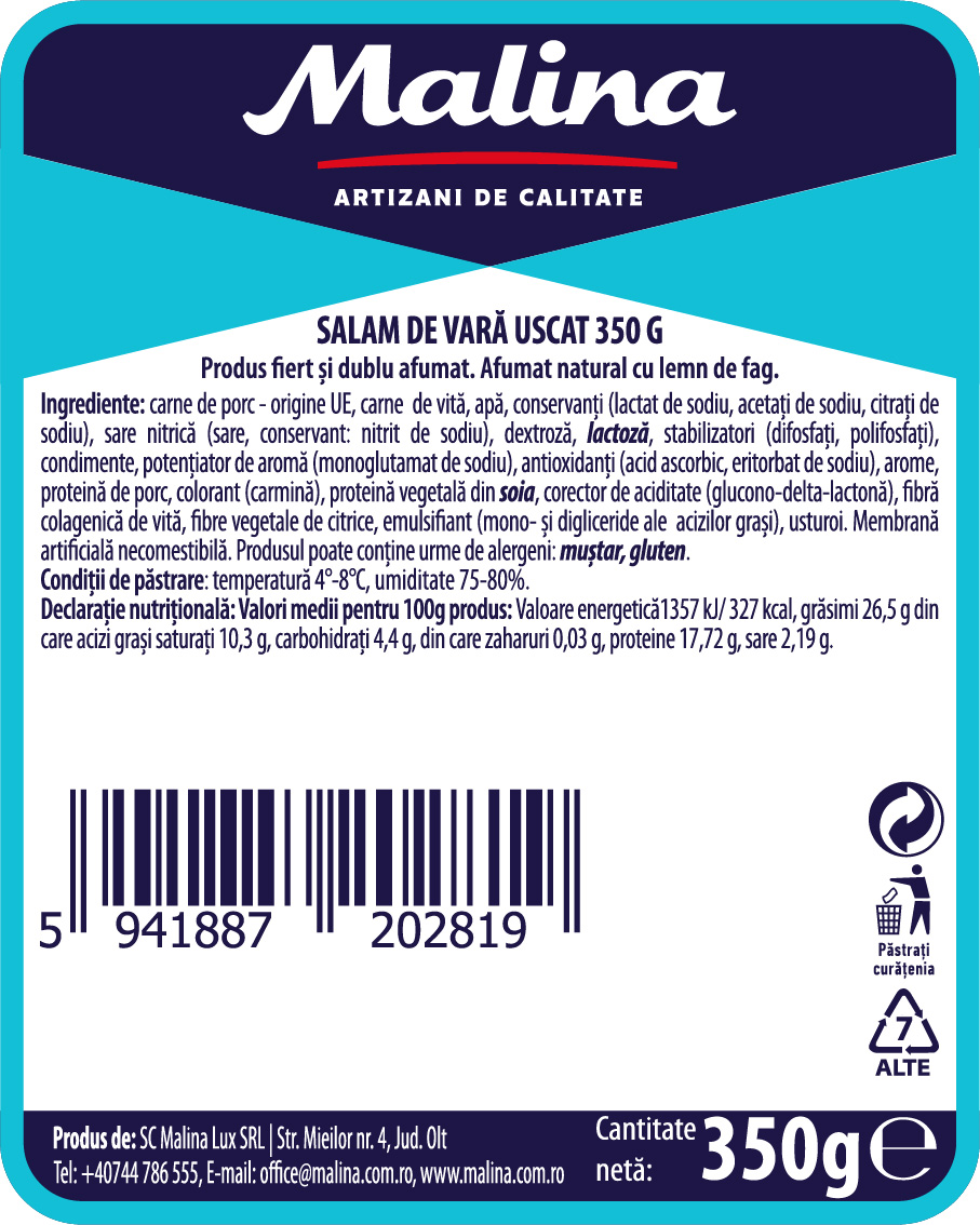 Salam de vară uscat 350 g